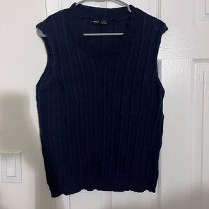 SHEIN Navy Sleeveless Knit Vest